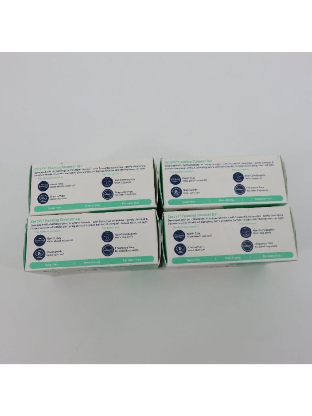 Cerave 4 Pack Foaming Cleanser Bar Normal to Oily Skin 4.5 Oz Kaolin Clay NEW - Picture 5 of 10